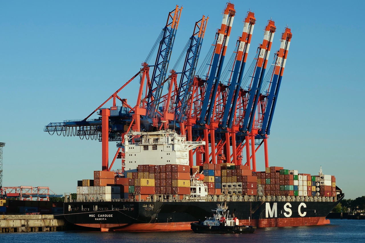 Ship loaded full of eqipments