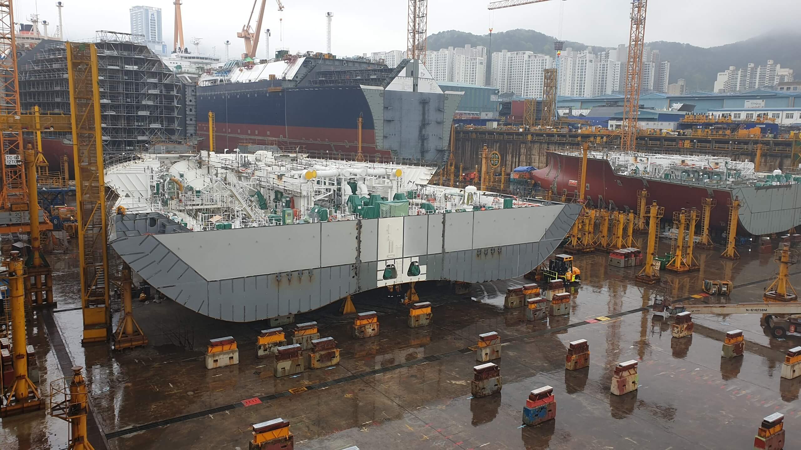 Dockside view of multiple vessels